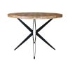 240 000011 7 Coffee table Coffelty Inart white metal-solid acacia wood D90x40cmBOHO CHIC > Coffee Tables