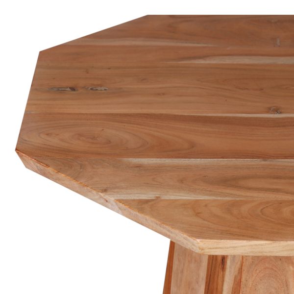 240 000013 3 3 Octagon coffee table pakoworld acacia wood in natural shade D80x45cmBOHO CHIC > Coffee Tables