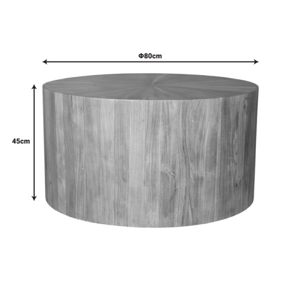 240 000014 3 2 Round table Osiri pakoworld acacia wood in natural shade D80x45cmBOHO CHIC > Dining Tables