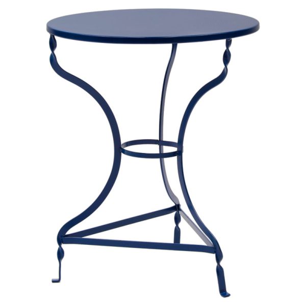 243 000010 4 Zappeion Table Noah pakoworld metallic blue D58x72cmIndoor furniture > Dining Tables