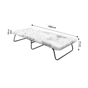 243 000011 2 10 Bed single Xander pakoworld metal with slats 10cm mattress 182x80cm.Indoor furniture > Beds