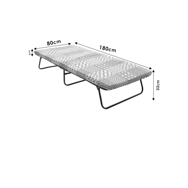 243 000013 2 2 Daxel pakoworld metal bed frame with 6cm mattress 180x80cmIndoor furniture > Beds