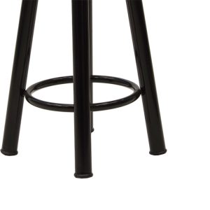 243 000021 2 3 Bar stool Onyx pakoworld oak wood-metal black gloss D33x77cmIndoor furniture > Bar stools