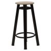 243 000021 5 Chair Ditta pakoworld with grey fabric - wooden legs walnutIndoor furniture > Chairs