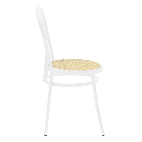 243 000026 2 2 Vienna chair pakoworld pe rattan beige-metal whiteIndoor furniture > Chairs
