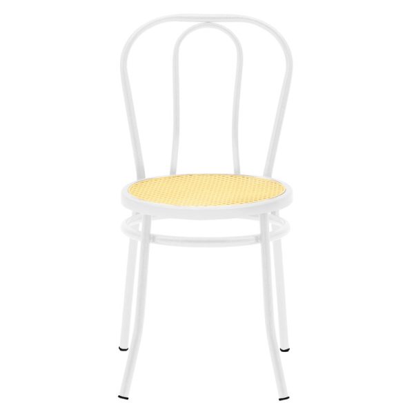 243 000026 3 2 Vienna chair pakoworld pe rattan beige-metal whiteIndoor furniture > Chairs