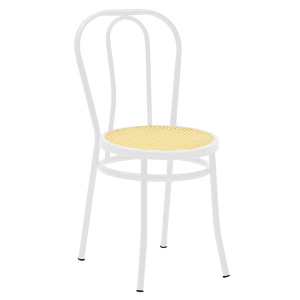 243 000026 5 Vienna chair pakoworld pe rattan beige-metal whiteIndoor furniture > Chairs