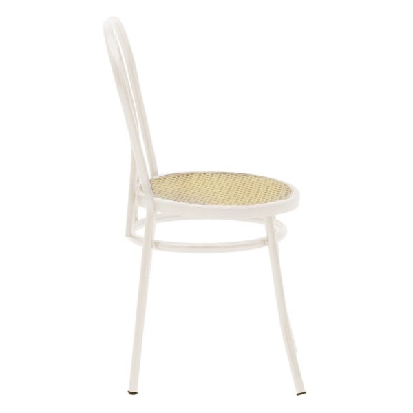 243 000027 2 2 Vienna chair pakoworld pe rattan beige-metal ecruIndoor furniture > Chairs