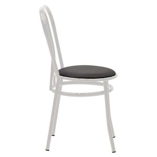 243 000039 2 2 Vienna chair I pakoworld pu black-metal whiteIndoor furniture > Chairs