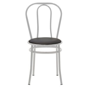 243 000039 3 2 Vienna chair I pakoworld pu black-metal whiteIndoor furniture > Chairs