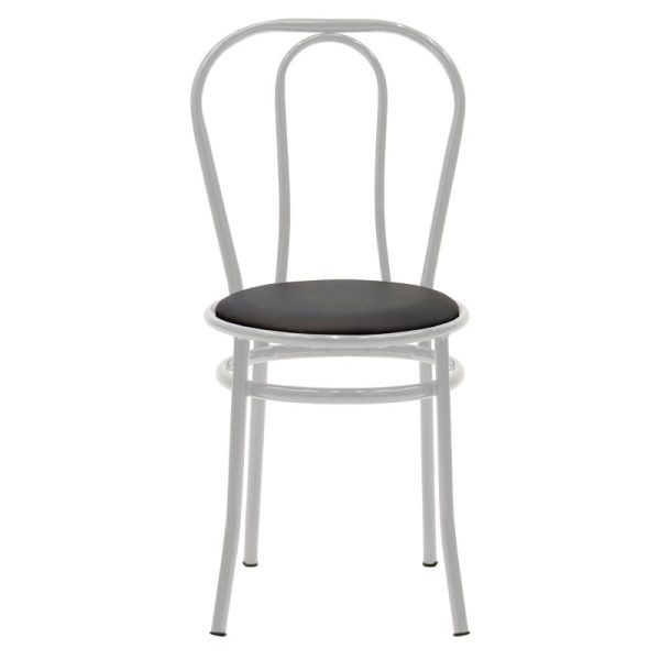 243 000039 3 2 Vienna chair I pakoworld pu black-metal whiteIndoor furniture > Chairs