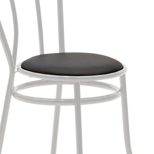 243 000039 4 2 Vienna chair I pakoworld pu black-metal whiteIndoor furniture > Chairs