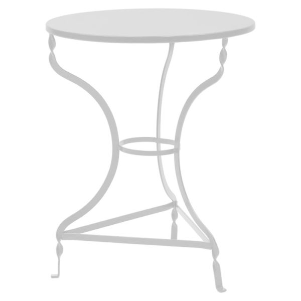 243 000076 3 Noah Zappeion table pakoworld metal white Φ58x72cmIndoor furniture > Dining Tables
