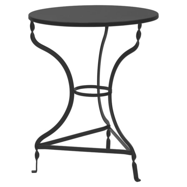 243 000077 6 Zappeion Table Noah pakoworld metallic black D58x72cmIndoor furniture > Dining Tables
