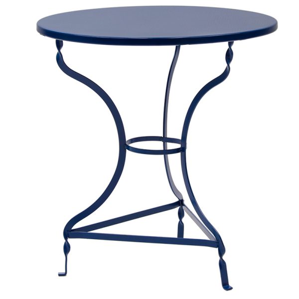 243 000084 2 Zappeion Table Noah pakoworld metallic blue D70x72cmIndoor furniture > Dining Tables