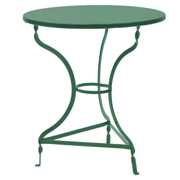 243 000087 2 Zappeion Table Noah pakoworld metallic green D70x72cmIndoor furniture > Dining Tables