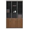 246 000010 11 Professional left corner office desk Oscar pakoworld walnut-anthracite 220x180x76cmOffice furniture > Professional desk