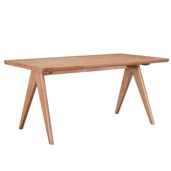 247 000001 14 Dining table Winslow pakoworld rubberwood light walnut 160x85x75cmIndoor furniture > Dining Tables