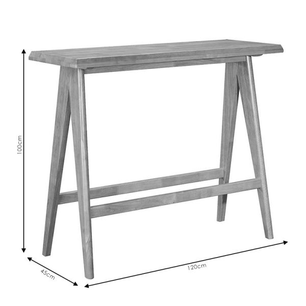 247 000006 3 9 Dining Bar table Winslow pakoworld rubberwood walnut 120x45x100cmIndoor furniture > Dining Tables