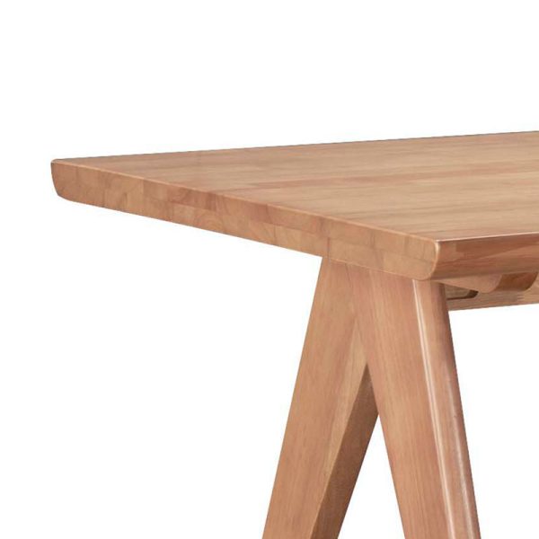 247 000020 2 6 Winslow pakoworld dining table set of 7 rubberwood in light walnut shade 160x85x75cmIndoor furniture > Dinning sets