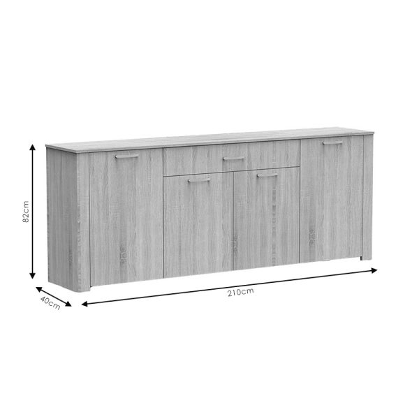 248 000007 3 8 Buffet Kinley pakoworld sonoma 210x40x82cmIndoor furniture > Buffets