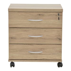 248 000015 2 5 Office chest of drawers on casters Anze pakoworld natural melamine 48x38x53cmOffice furniture > Drawers office