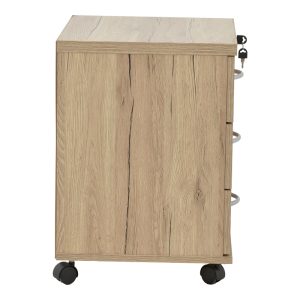 248 000015 4 5 Office chest of drawers on casters Anze pakoworld natural melamine 48x38x53cmOffice furniture > Drawers office