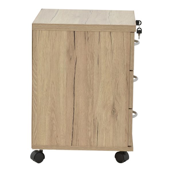 248 000015 4 5 Office chest of drawers on casters Anze pakoworld natural melamine 48x38x53cmOffice furniture > Drawers office