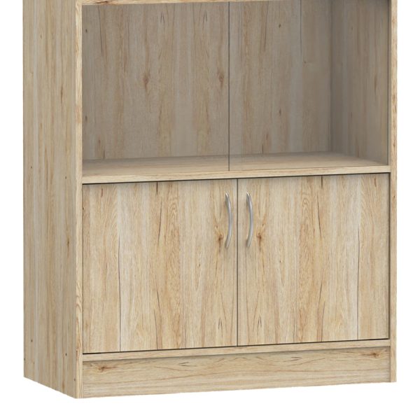 248 000024 2 7 Bookcase Burcy pakoworld oak 80x40x177cmIndoor furniture > Bookshelves
