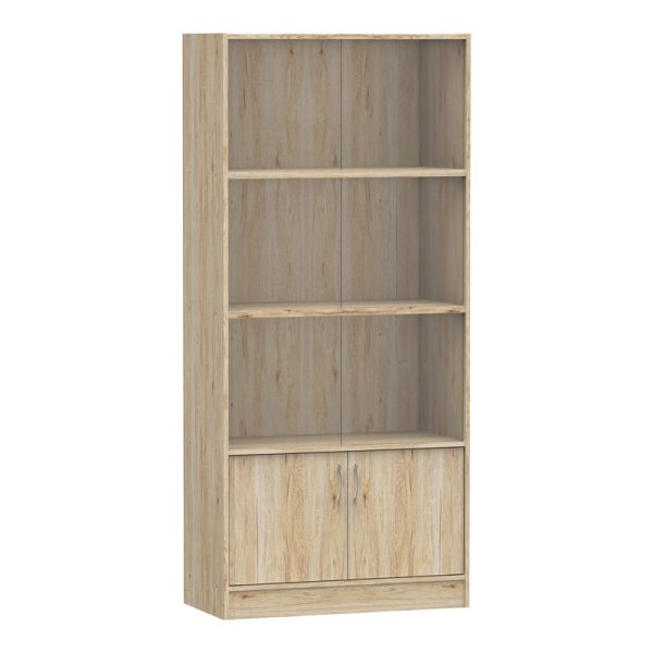 248 000024 9 Bookcase Burcy pakoworld oak 80x40x177cmIndoor furniture > Bookshelves