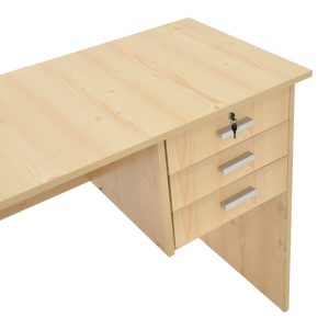 249 000010 4 7 Work desk-chest of drawers Sophia pakoworld natural 116x57x72cmOffice furniture > Working desk