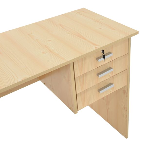 249 000010 4 7 Work desk-chest of drawers Sophia pakoworld natural 116x57x72cmOffice furniture > Working desk