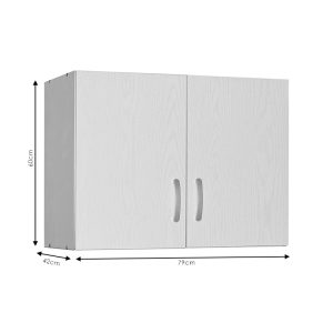 249 000037 3 15 Cabinet Zelia pakoworld 2 doors white 79x42x60cmIndoor furniture > Wardrobes