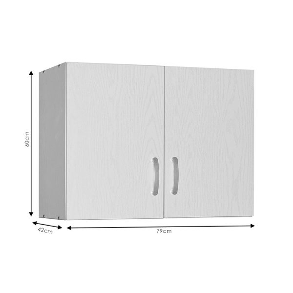 249 000037 3 15 Cabinet Zelia pakoworld 2 doors white 79x42x60cmIndoor furniture > Wardrobes
