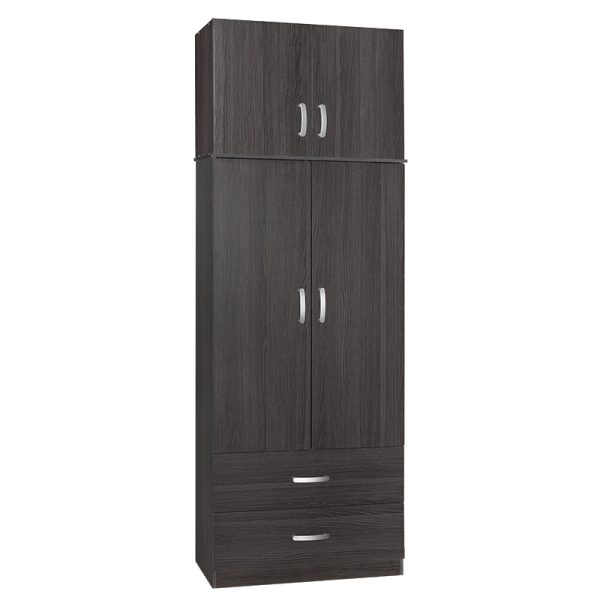 249 000043 7 2 door wardrope and cabinet Zelia pakoworld wenge 79x42x240cmIndoor furniture > Wardrobes