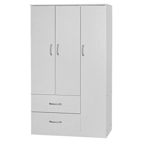 249 000046 2 10 3 door wardrope and cabinet Zelia pakoworld white 90x42x240cmIndoor furniture > Wardrobes
