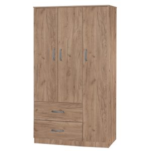 249 000048 2 6 3 door wardrope and cabinet Zelia pakoworld natural 90x42x240cmIndoor furniture > Wardrobes