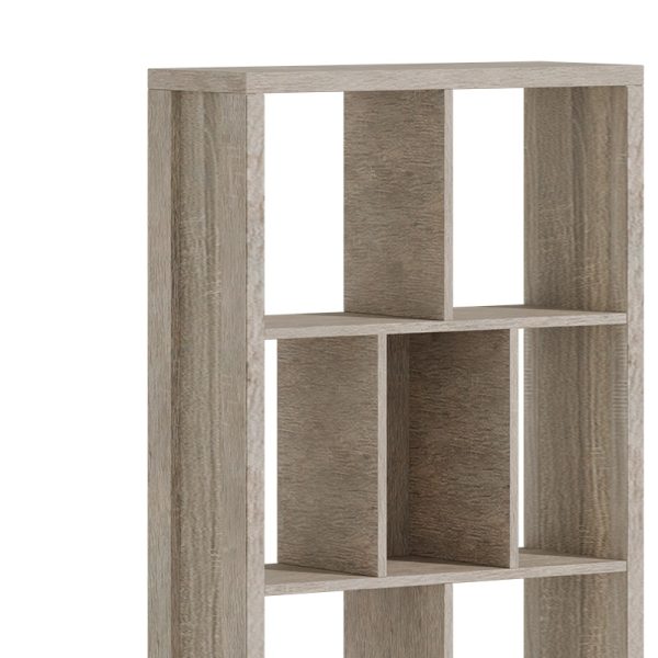 249 000049 2 4 Bookcase Dividre pakoworld sonoma oak melamine 80x30x181cmIndoor furniture > Bookshelves