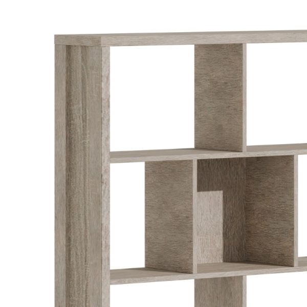 249 000050 2 2 Bookcase Dividre pakoworld sonoma oak melamine 120x30x181cmSPRING OFFERS