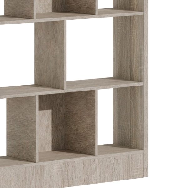 249 000050 3 2 Bookcase Dividre pakoworld sonoma oak melamine 120x30x181cmSPRING OFFERS