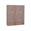 249 000060 13 Adrenile pakoworld mdf chest of drawers in natural shade and black metal leg 80x40x114cmIndoor furniture > Drawers-consoles