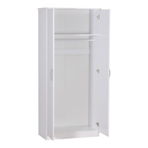 249 000066 2 9 Zelia pakoworld two-leaf wardrobe in white shade 79x42x180cmIndoor furniture > Wardrobes