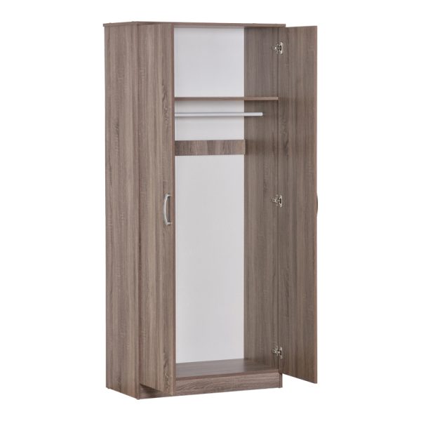 249 000067 2 5 Zelia pakoworld two-leaf wardrobe in sonoma-oak shade 79x42x180cmIndoor furniture > Wardrobes