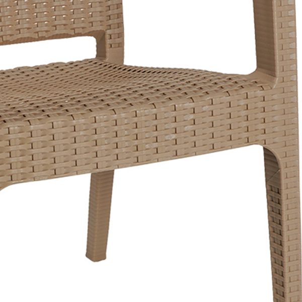253 000012 2 4 Armchair Halcyon pakoworld PP color cappucinoOutdoor furniture > Garden armchairs