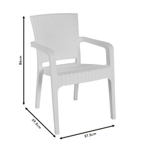253 000012 3 4 Armchair Halcyon pakoworld PP color cappucinoOutdoor furniture > Garden armchairs