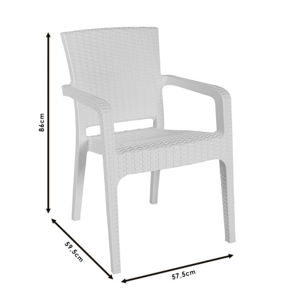 253 000012 3 4 Armchair Halcyon pakoworld PP color cappucinoOutdoor furniture > Garden armchairs