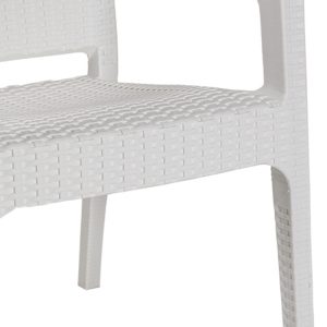 253 000013 2 2 Armchair Halcyon pakoworld PP color whiteOutdoor furniture > Garden armchairs