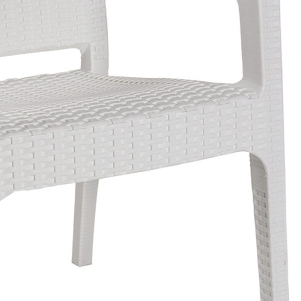 253 000013 2 2 Armchair Halcyon pakoworld PP color whiteOutdoor furniture > Garden armchairs