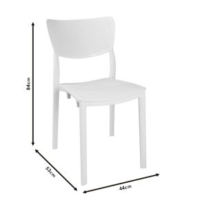 253 000016 3 2 Chair Ignite pakoworld PP color whiteOutdoor furniture > Garden chair