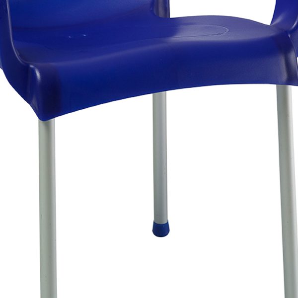 253 000023 2 2 Armchair Feast pakoworld PP color dark blue-aluminum legOutdoor furniture > Garden armchairs